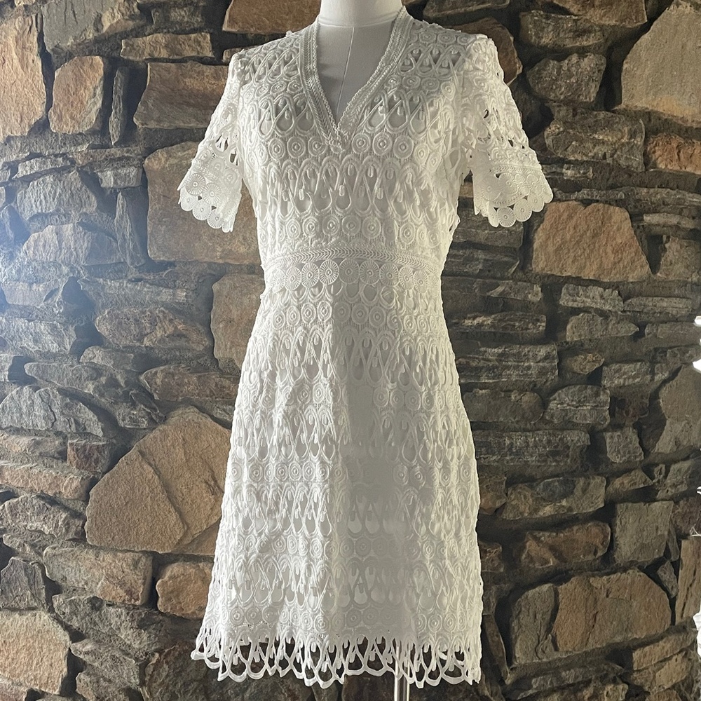 Reveuse Ivory Lace/Crochet Dress